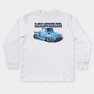 Cartoon lowrider pickup Kids Long Sleeve T-Shirt